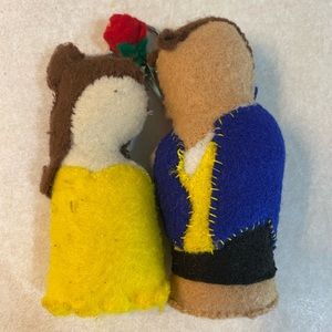 Belle and Beast Inspired Stuffed Dolls